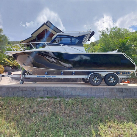 25ft 7.5m V Hull Full Welded Outboard Motor Cuddy Cabin Fishing Boats Aluminium
