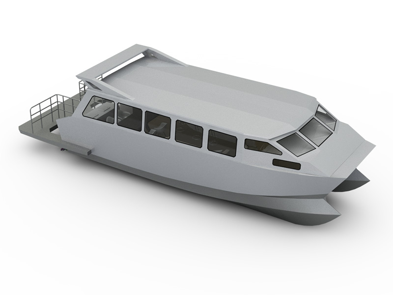 14.5m Aluminum Commercial Passenger Ship With Outboard Engine