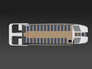 14M aluminium katamaran passasiersboot vissersvat