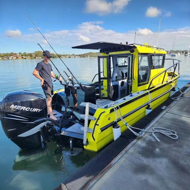 7.5m Easycraft Aluminum V Hull Cabin Fishing Boat with Walkaround