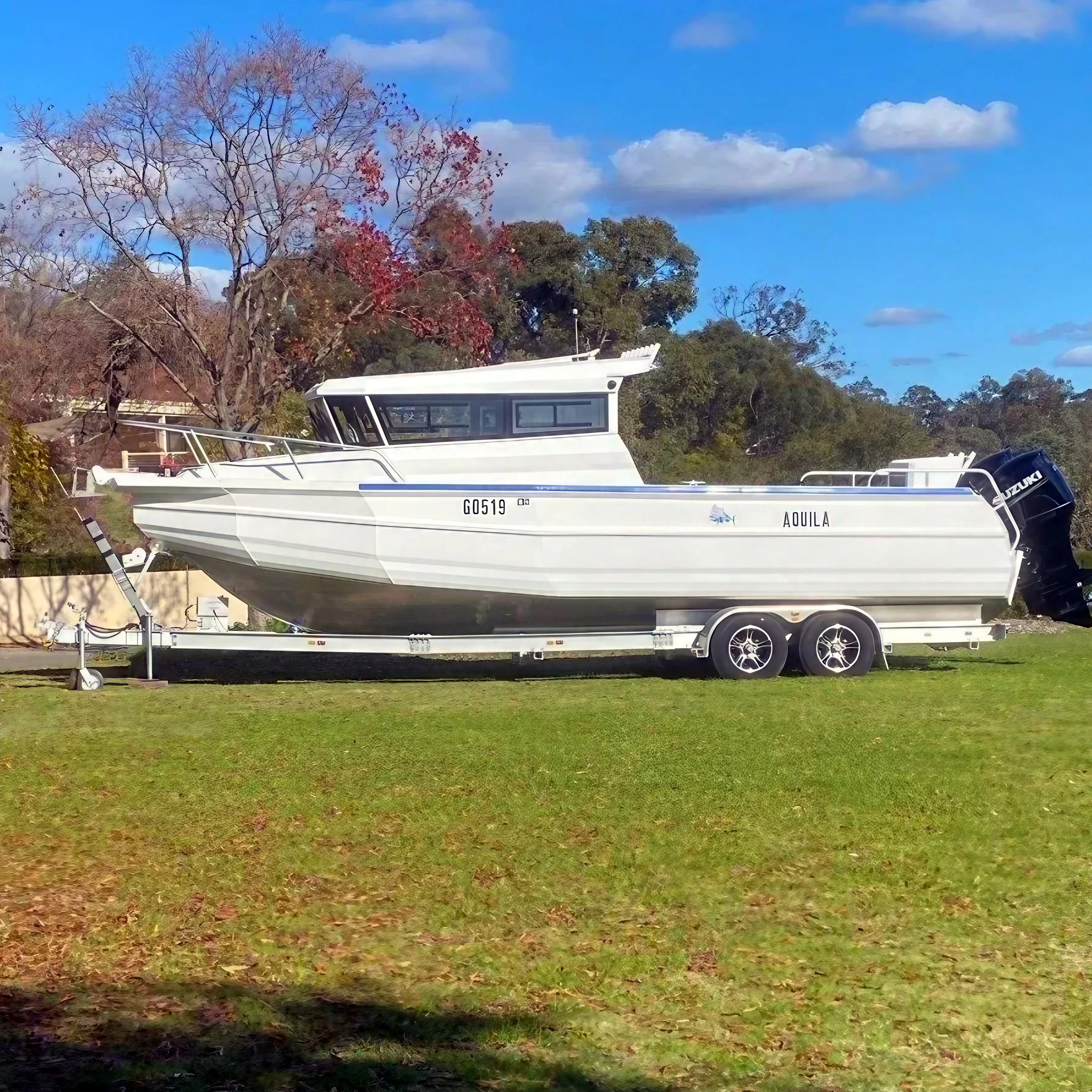 9m Easycraft Aluminium Plate Cabin Fishing Boat