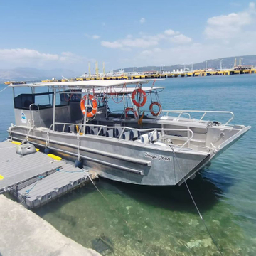 Barco de carga de pasajeros, lancha de desembarco de aluminio de 10 metros