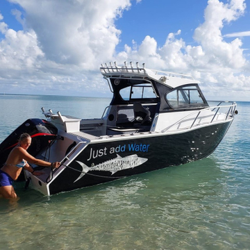 25 フィート 7.5 メートル V 船体完全溶接船外機カディ キャビン漁船