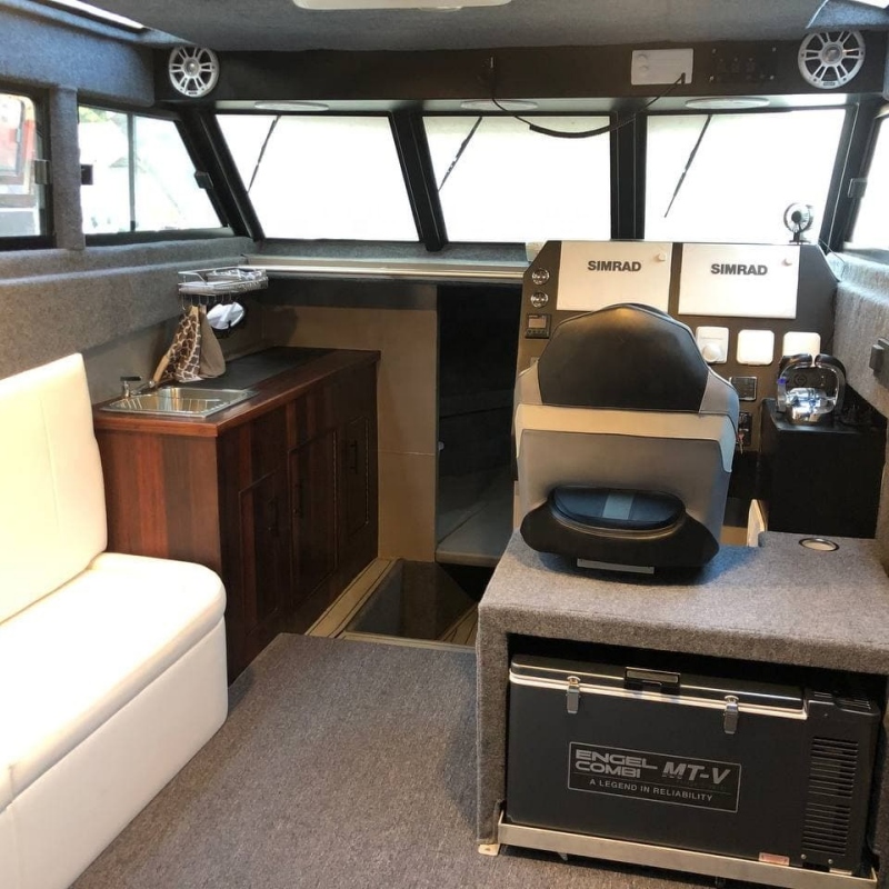 Luksuzna jahta z izvenkrmnim motorjem, aluminijast ribiški čoln s sredinsko kabino za družinsko uporabo 36ft in 11m