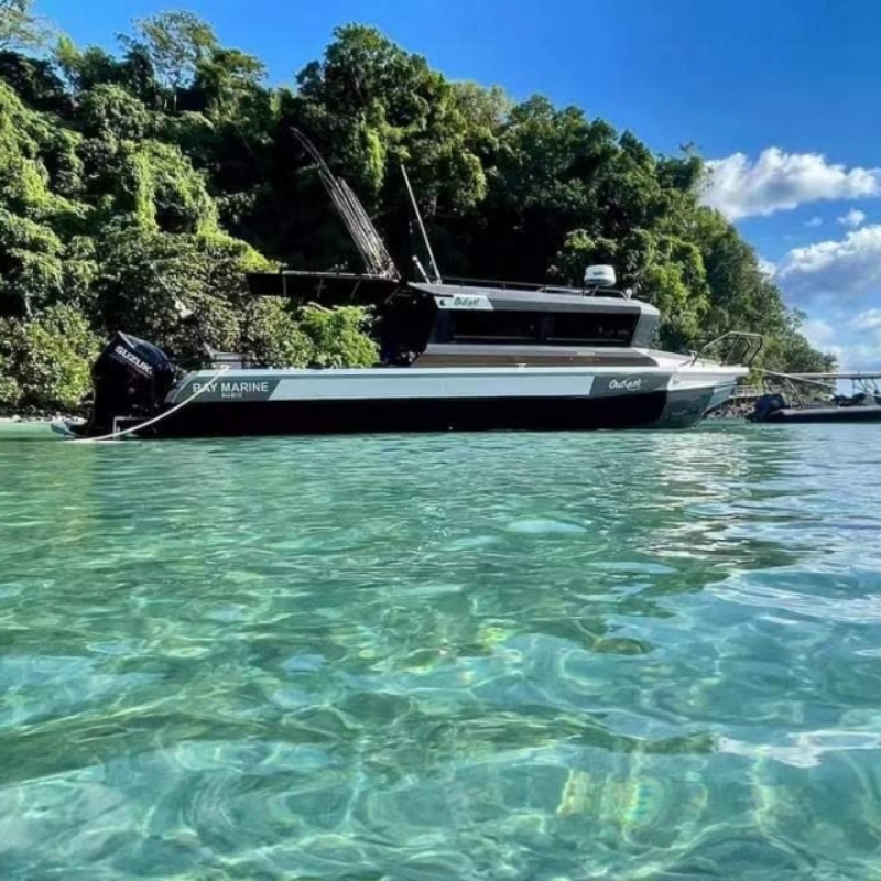 9m V Hull And Pontoon Cuddy Cabin Luxury Yacht Aluminum ເຮືອຫາປາ