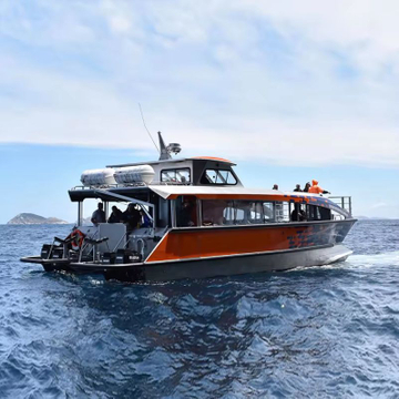 15m Aluminium Yachts Lyx Fiske Katamaran Passagerar Yacht Båt Med Motor