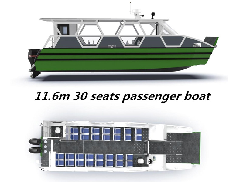 12m Marine Aluminum Catamaran Passenger Boat With 40 Luxury Seats