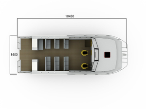 10,5 m gelaste aluminium katamaran passasiersboot te koop