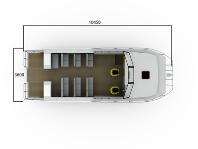 10.5m Welded Aluminum Catamaran Passenger Boat For Sale
