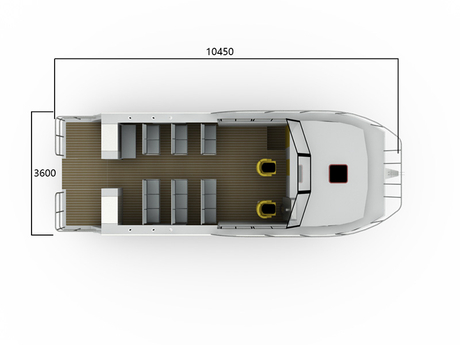 10.5m Welded Aluminum Catamaran Passenger Boat For Sale