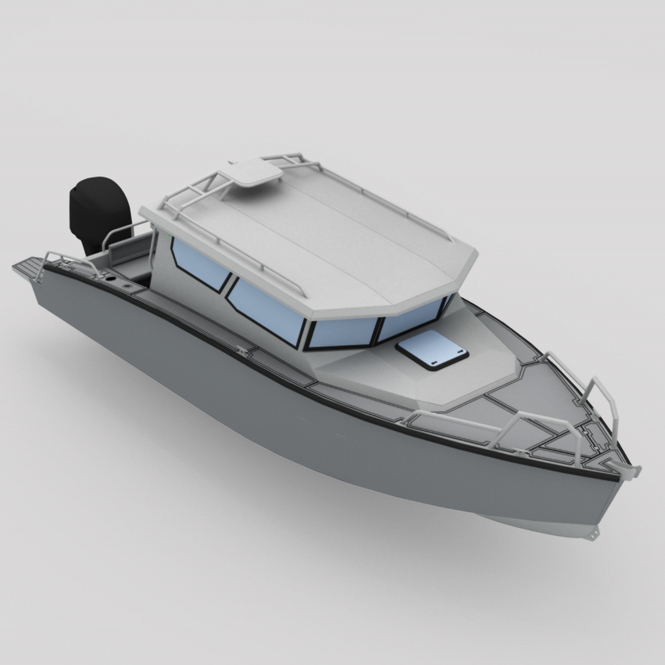 Алюмінієвий човен Bladecraft 8,4 м для рибальських спортивних патрулів