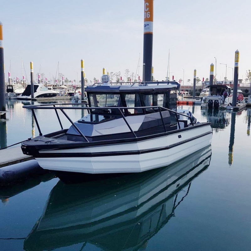 25ft 7,5 m luxe jacht hoge snelheid kajuitkruisers aluminium vissersboot