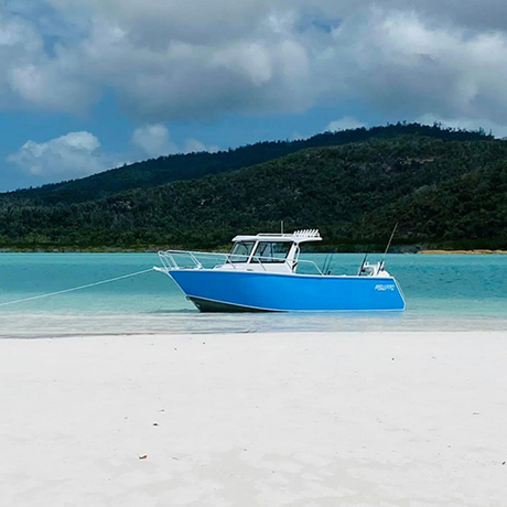 7.5m Plate Center Cabin Walk Around Welded Aluminum Boats For Fishing
