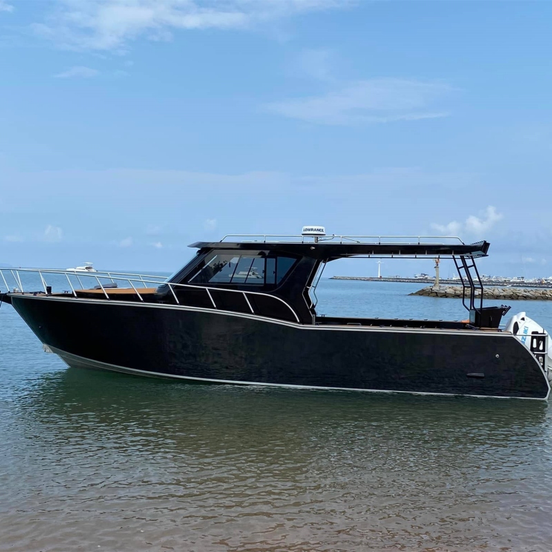 11m luxe jacht-kajuitcruiser plezierboot voor gezinsrecreatie Aluminium vissersboot