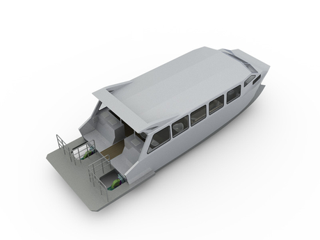 14.5m Aluminum Commercial Passenger Ship With Outboard Engine